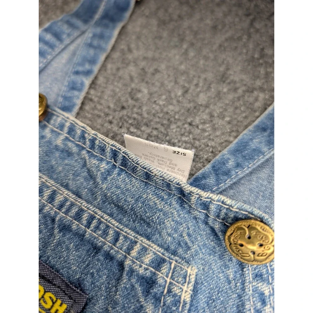 Vintage OshKosh B'Gosh Vestbak Denim Overalls Baby Size 6‎ Months USA Made Blue
